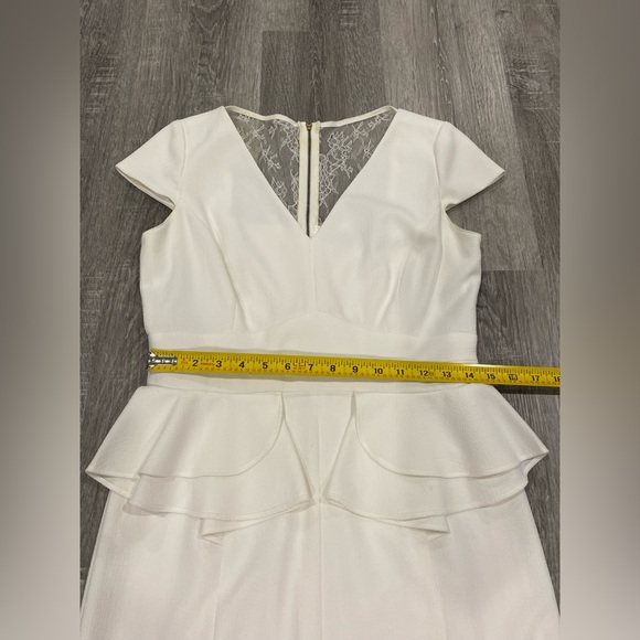 Antonio Melani white peplum pencil skirt dress size 6 - Picture 4 of 8